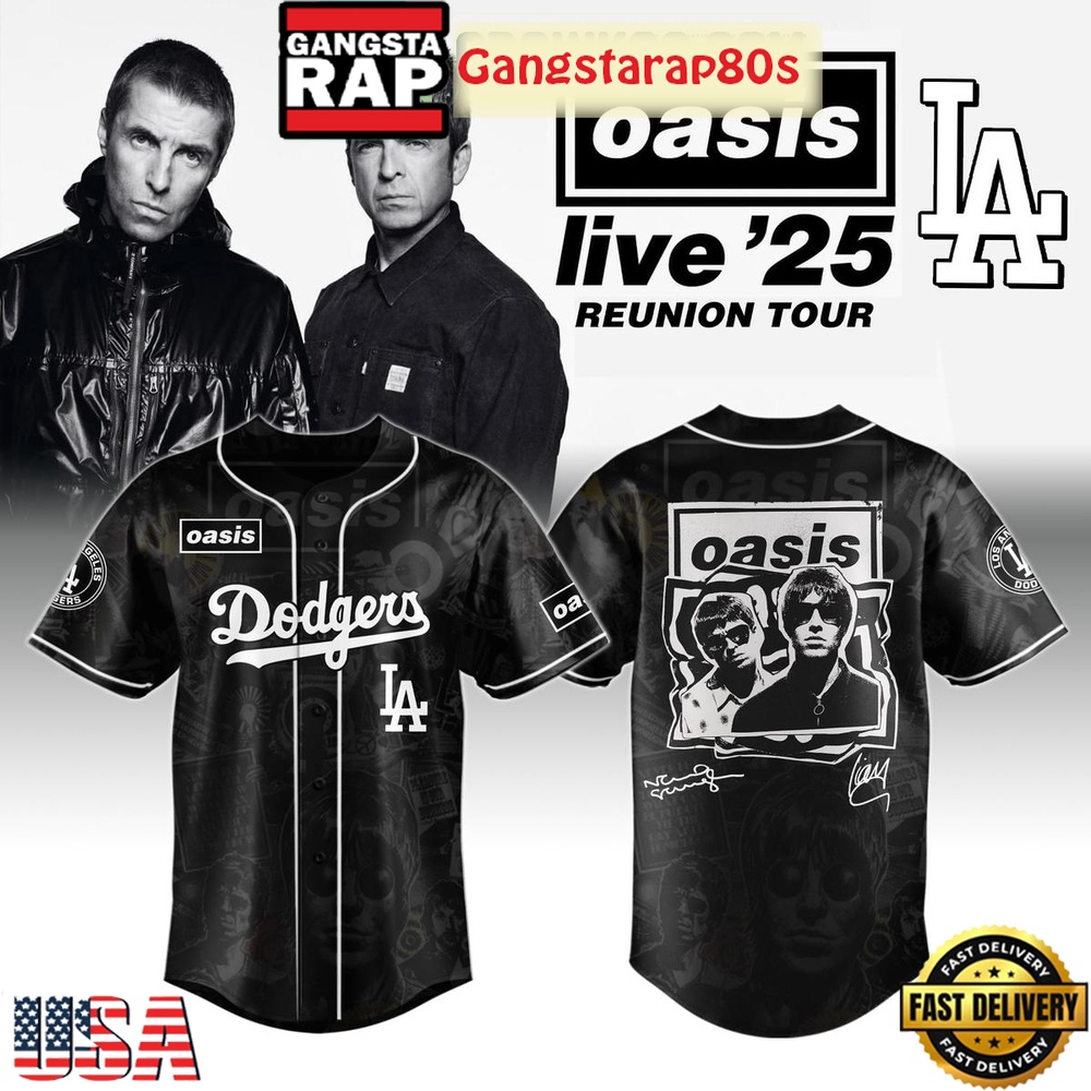 MLB All Teams x Oasis Reunion Tour Live '25 Baseball Jersey