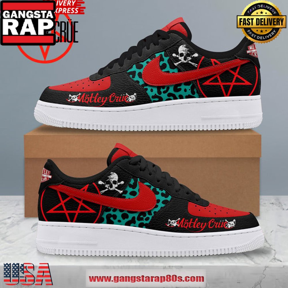 Motley Crue Limited Edition Air Force 1 Running Sneakers Shoes