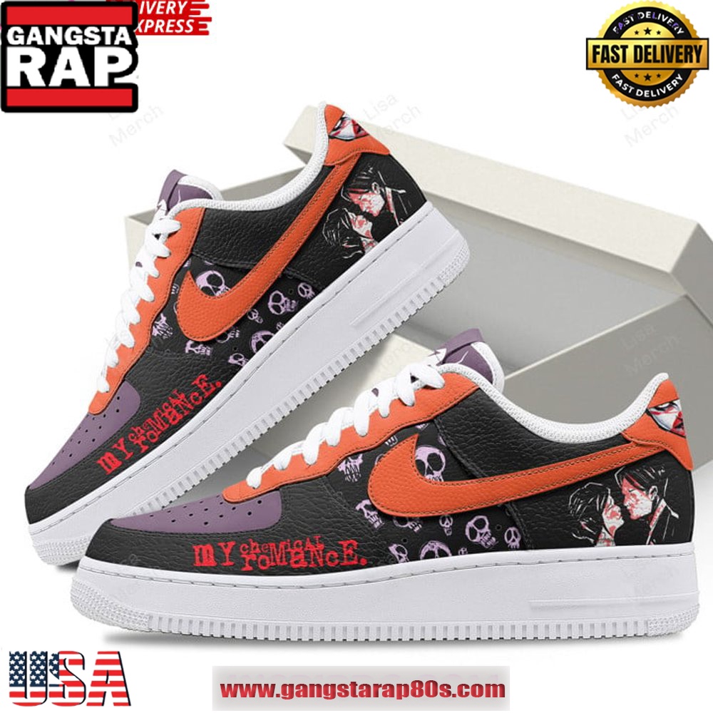 My Chemical Romance Limited Edition Air Force 1 Sneakers Shoes My Chemical Romance Limited Edition Air Force 1 Sneakers Shoes
