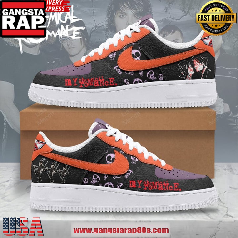 My Chemical Romance Limited Edition Air Force 1 Sneakers Shoes My Chemical Romance Limited Edition Air Force 1 Sneakers Shoes