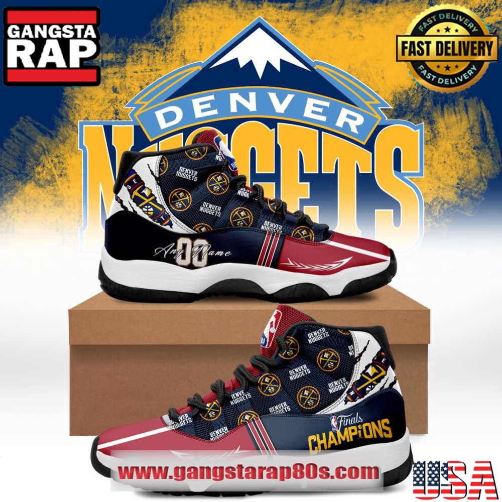 NBA Denver Nuggets Finals Champions Pesonalized Red Air Jordan 11 Sneakers Shoes NBA Denver Nuggets Finals Champions Pesonalized Red Air Jordan 11 Sneakers Shoes