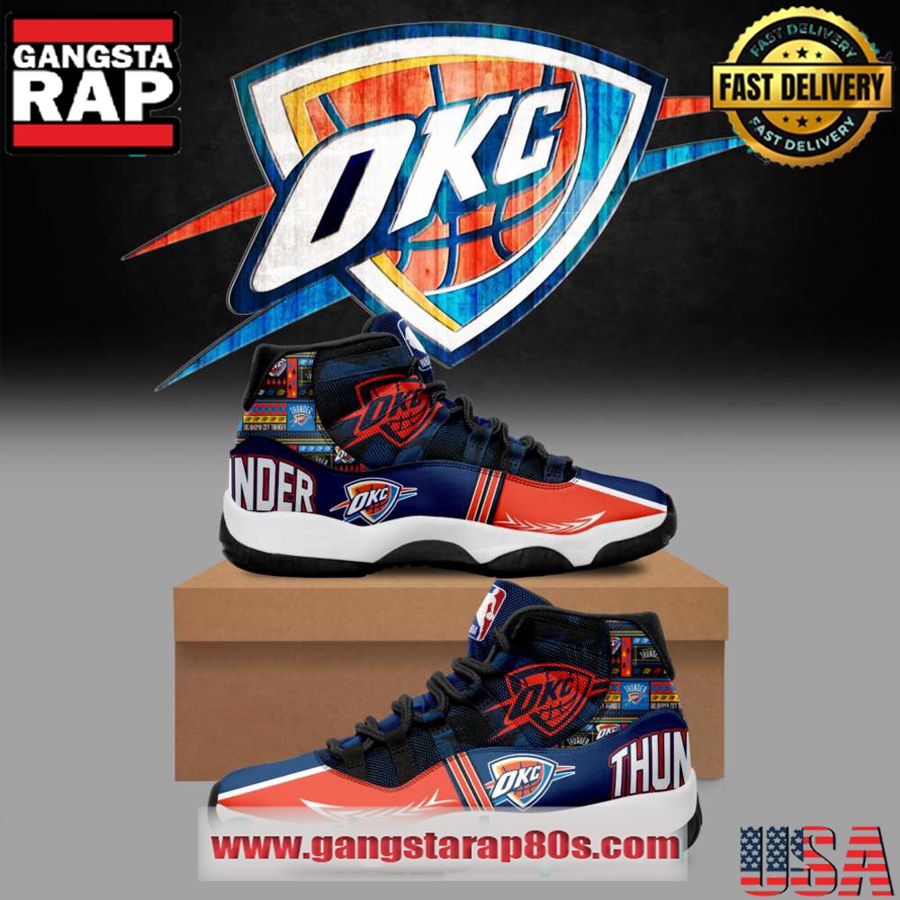 NBA Oklahoma City Thunder Air Jordan 11 Sneakers Shoes