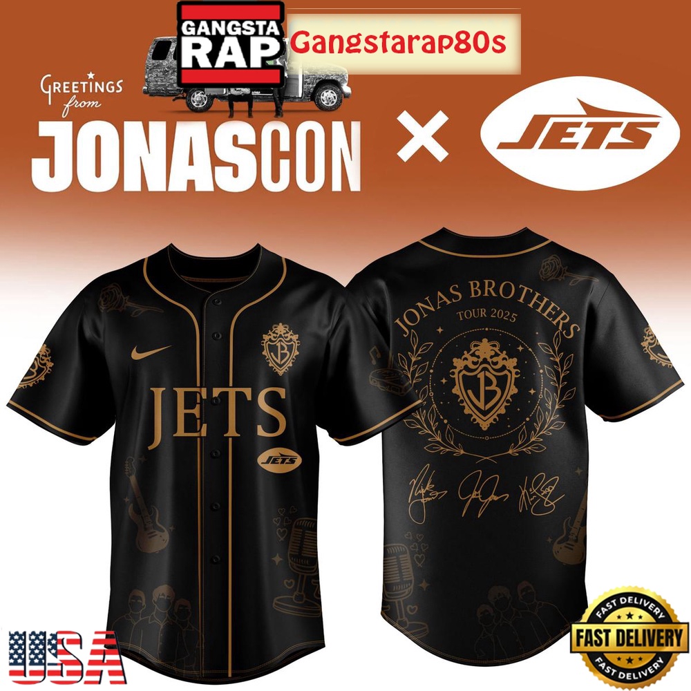 New York Jets x Jonas Brother Greetings From Your Hometown 2025 Special Baseball Jersey