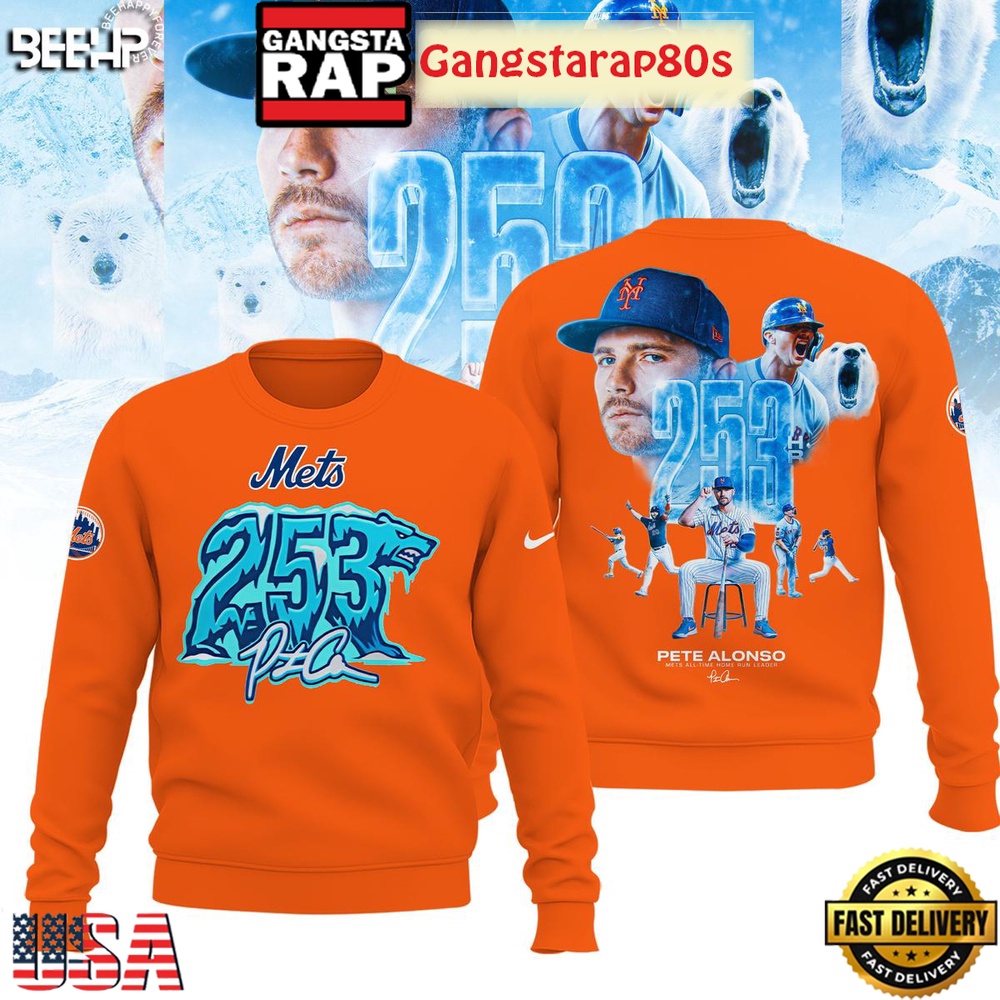 New York Mets Pete Alonso Hits Home Run 253 Unisex Hoodie