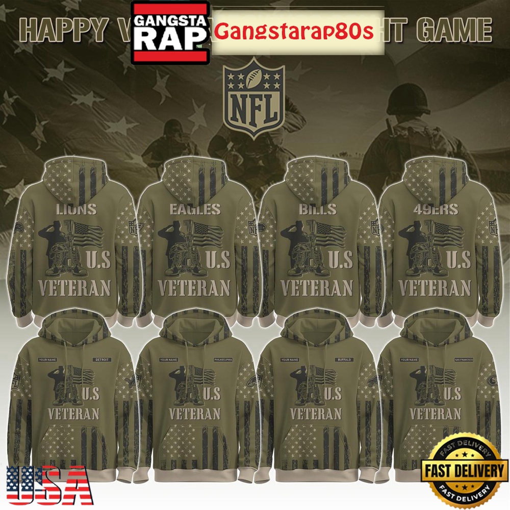 NFL All Team x Veteran Day 2025 Limited Unisex Hoodie