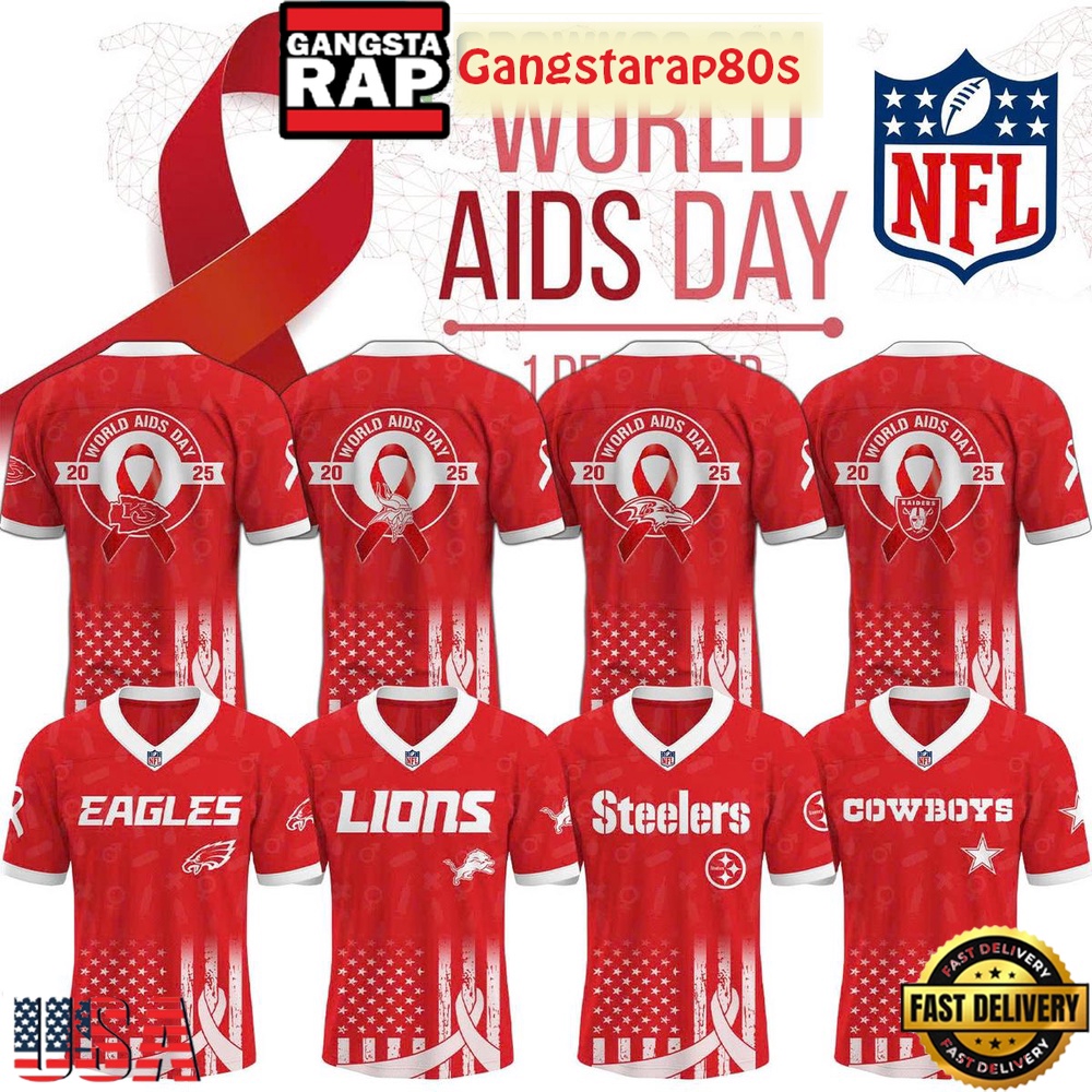NFL All Team x World Aids Day Football Jersey