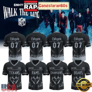NFL All Teams x Enhypen Walk The Line Tour 2025 Special Custom Football Jersey