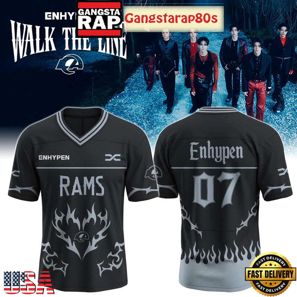 NFL All Teams x Enhypen Walk The Line Tour 2025 Special Custom Football Jersey NFL All Teams x Enhypen Walk The Line Tour 2025 Special Custom Football Jersey