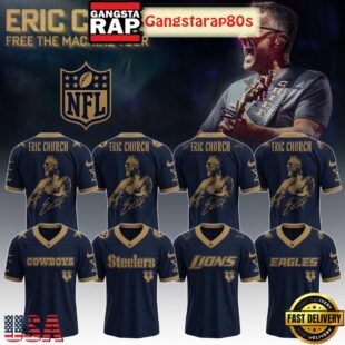 NFL All Teams x Eric Church Free The Machine Tour 2025 Special Football Jersey