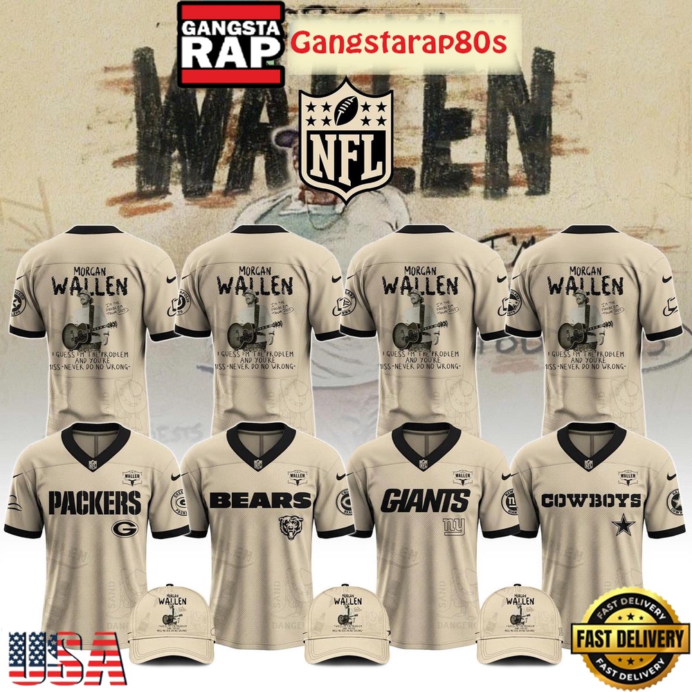 NFL All Teams x Morgan Wallen I'm The Problem Tour 2025 Special Football Jersey NFL All Teams x Morgan Wallen I'm The Problem Tour 2025 Special Football Jersey