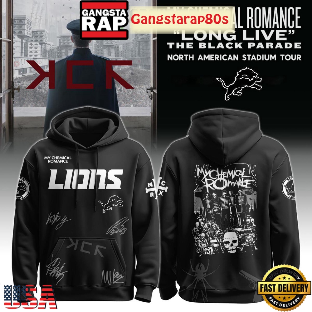 NFL All Teams x My Chemical Romance Long Live The Black Parade Tour 2025 Unisex Hoodie