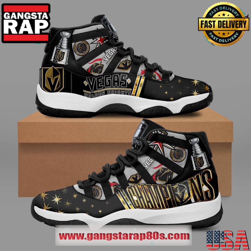 NHL Vegas Golden Knights Stanley Cup Champions Air Jordan 11 Sneakers Shoes