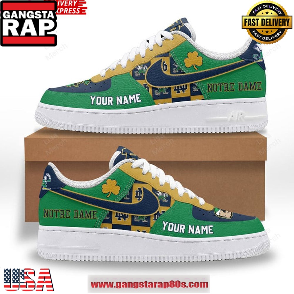 Notre Dame Fighting Irish Customize Air Force 1 Sneakers Shoes