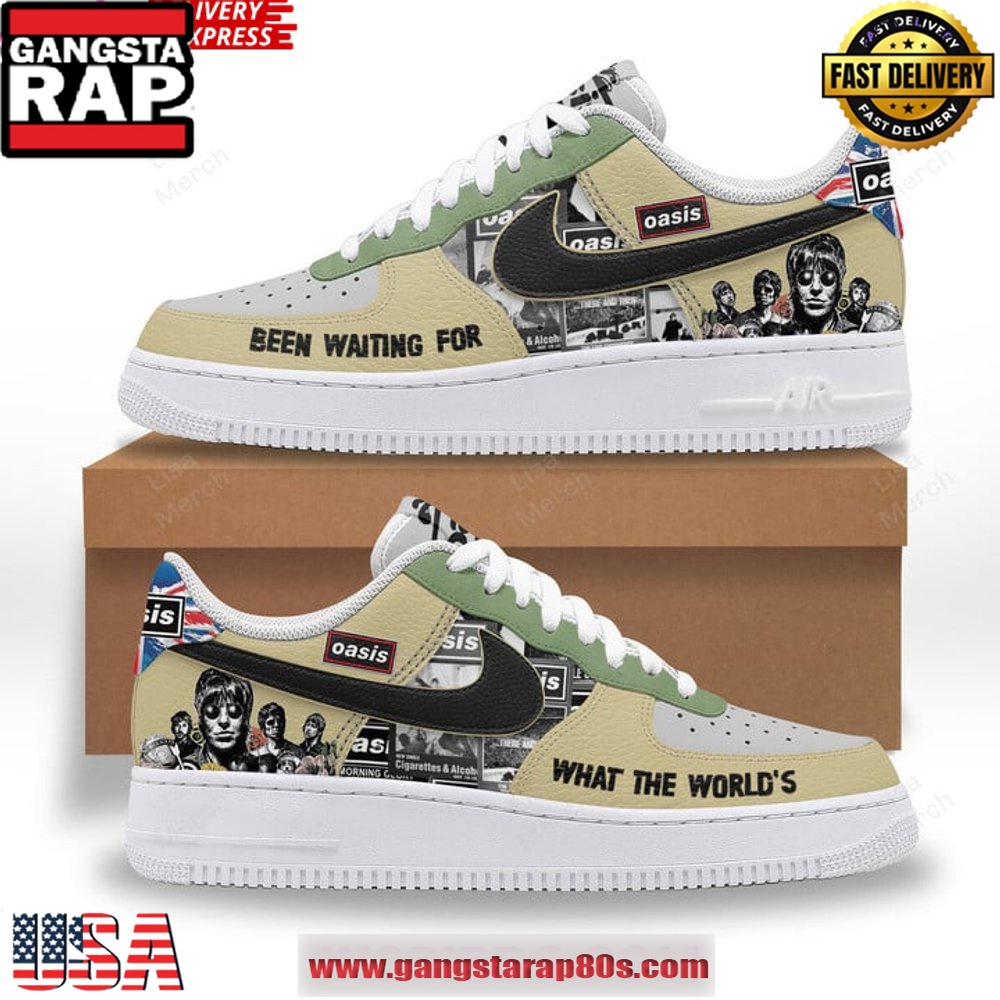 Oasis Rock Band Limited Edition Air Force 1 Sneakers Shoes Oasis Rock Band Limited Edition Air Force 1 Sneakers Shoes