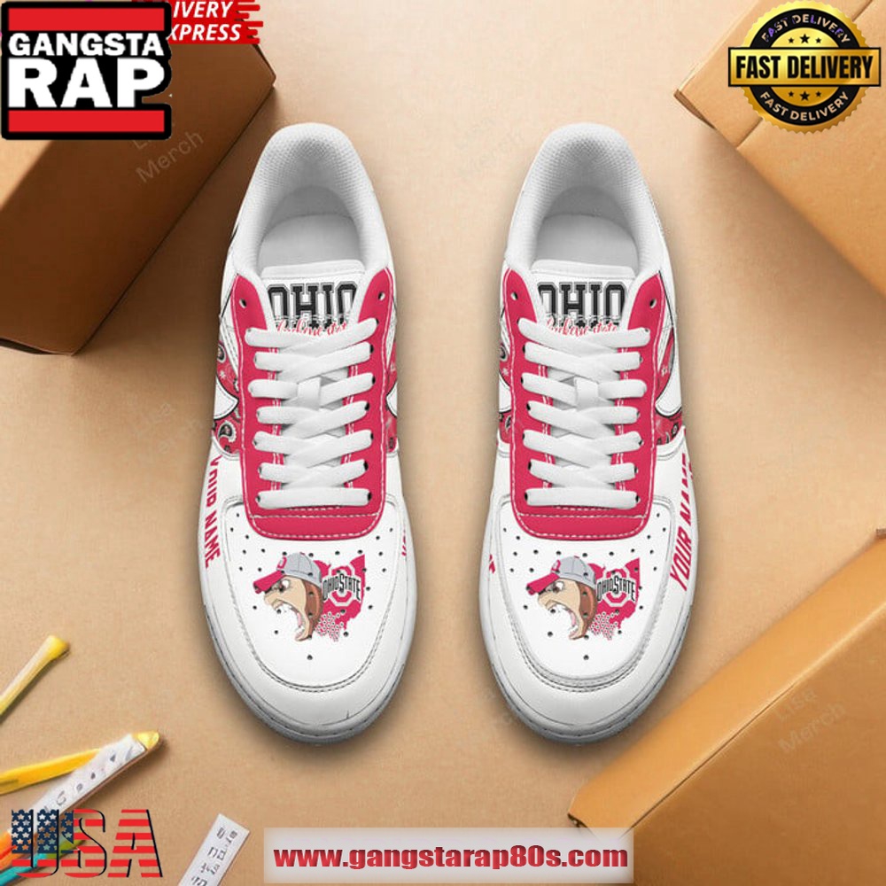Ohio State Buckeyes Customize Air Force 1 Sneakers Shoes Ohio State Buckeyes Customize Air Force 1 Sneakers Shoes
