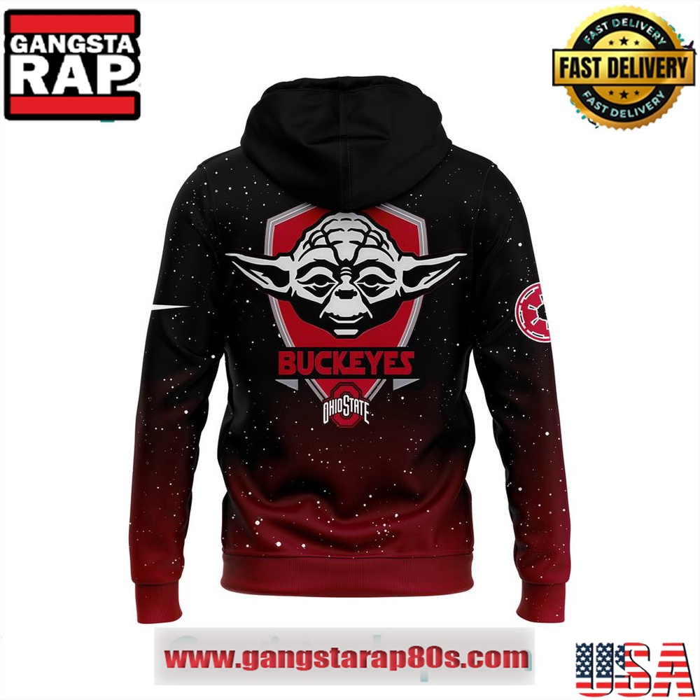 Ohio State Buckeyes x Star Wars Yoda Special Edition Unisex 3D Hoodie Ohio State Buckeyes x Star Wars Yoda Special Edition Unisex 3D Hoodie