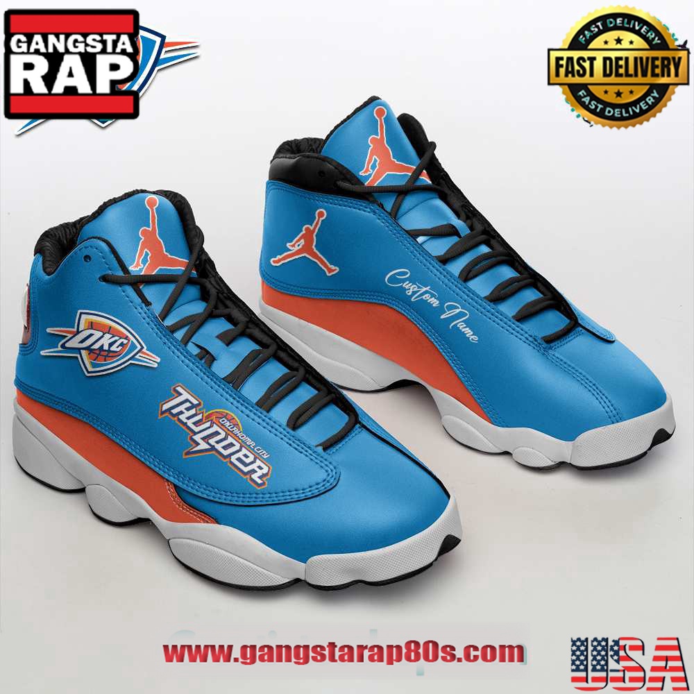 Oklahoma City Thunder Air Jordan 13 Sneakers Shoes