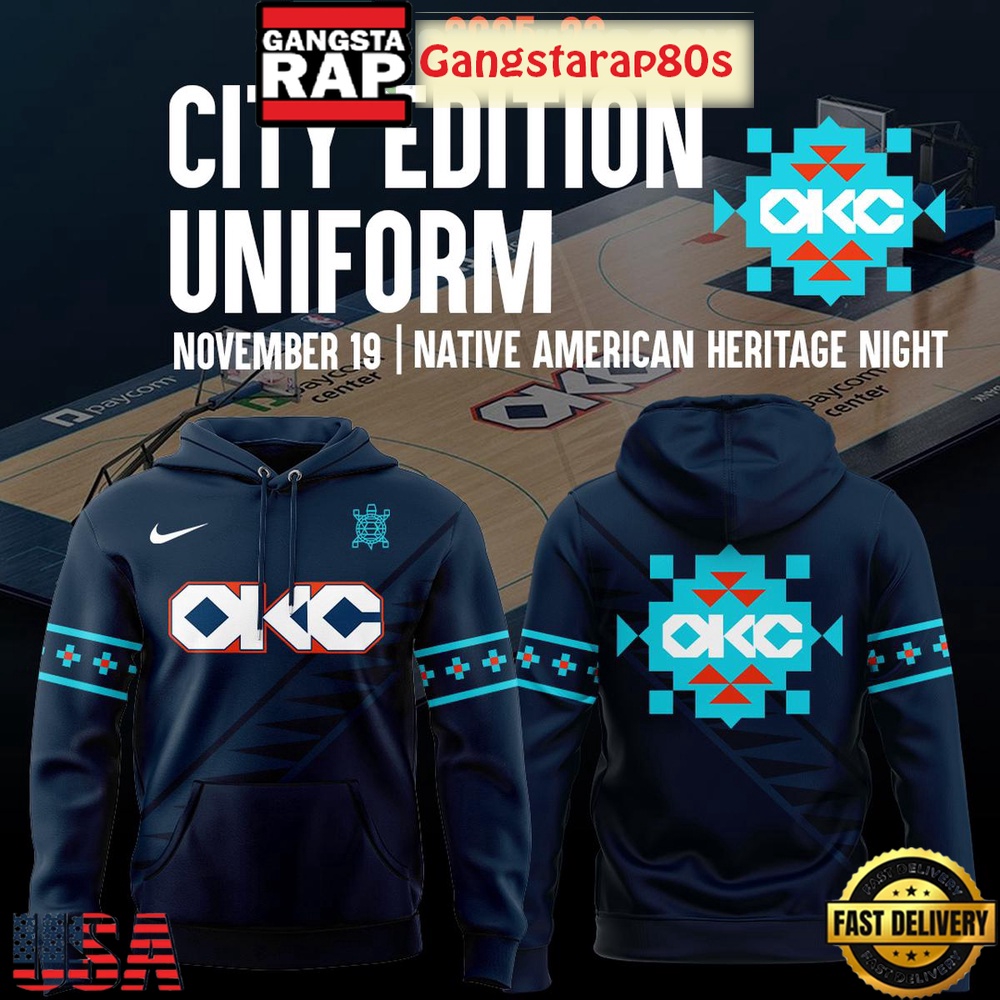 Oklahoma City Thunder New Uniform Native American Heritage Unisex Hoodie