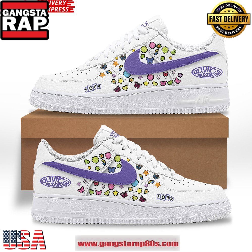 Olivia Rodrigo Sour Limited Edition Air Force 1 Sneakers Shoes Olivia Rodrigo Sour Limited Edition Air Force 1 Sneakers Shoes