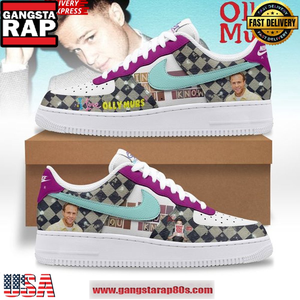 Olly Murs Limited Edition Air Force 1 Sneakers Shoes Olly Murs Limited Edition Air Force 1 Sneakers Shoes