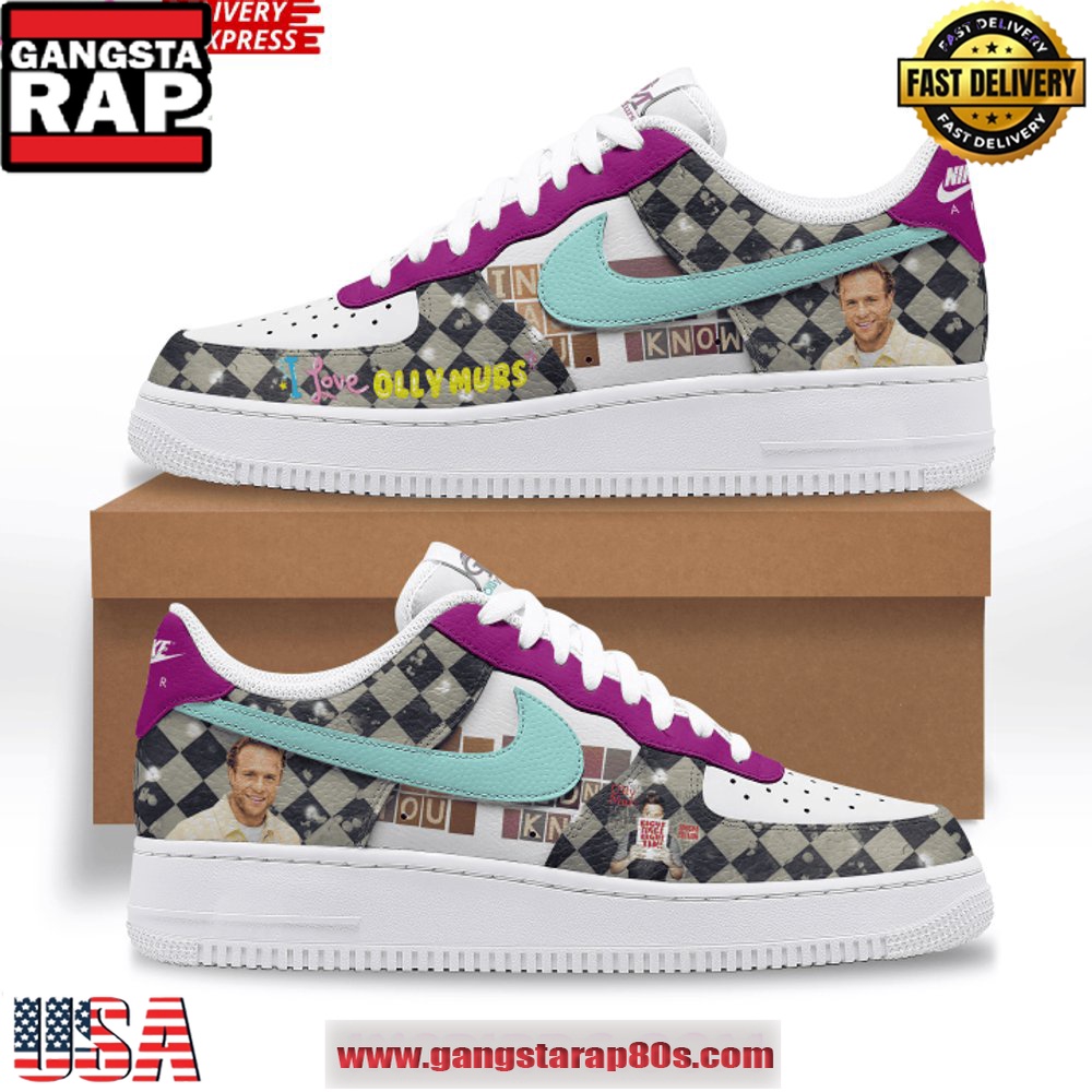 Olly Murs Limited Edition Air Force 1 Sneakers Shoes Olly Murs Limited Edition Air Force 1 Sneakers Shoes