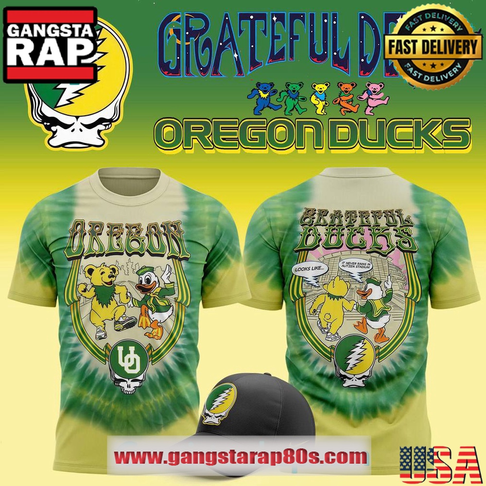 Oregon Ducks x Grateful Dead Day Special Edition T Shirt Oregon Ducks x Grateful Dead Day Special Edition T Shirt