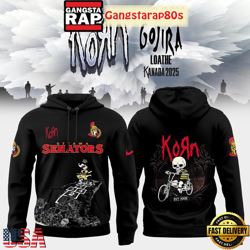 Ottawa Senators x Korn Kanada Tour 2025 Unisex Hoodie