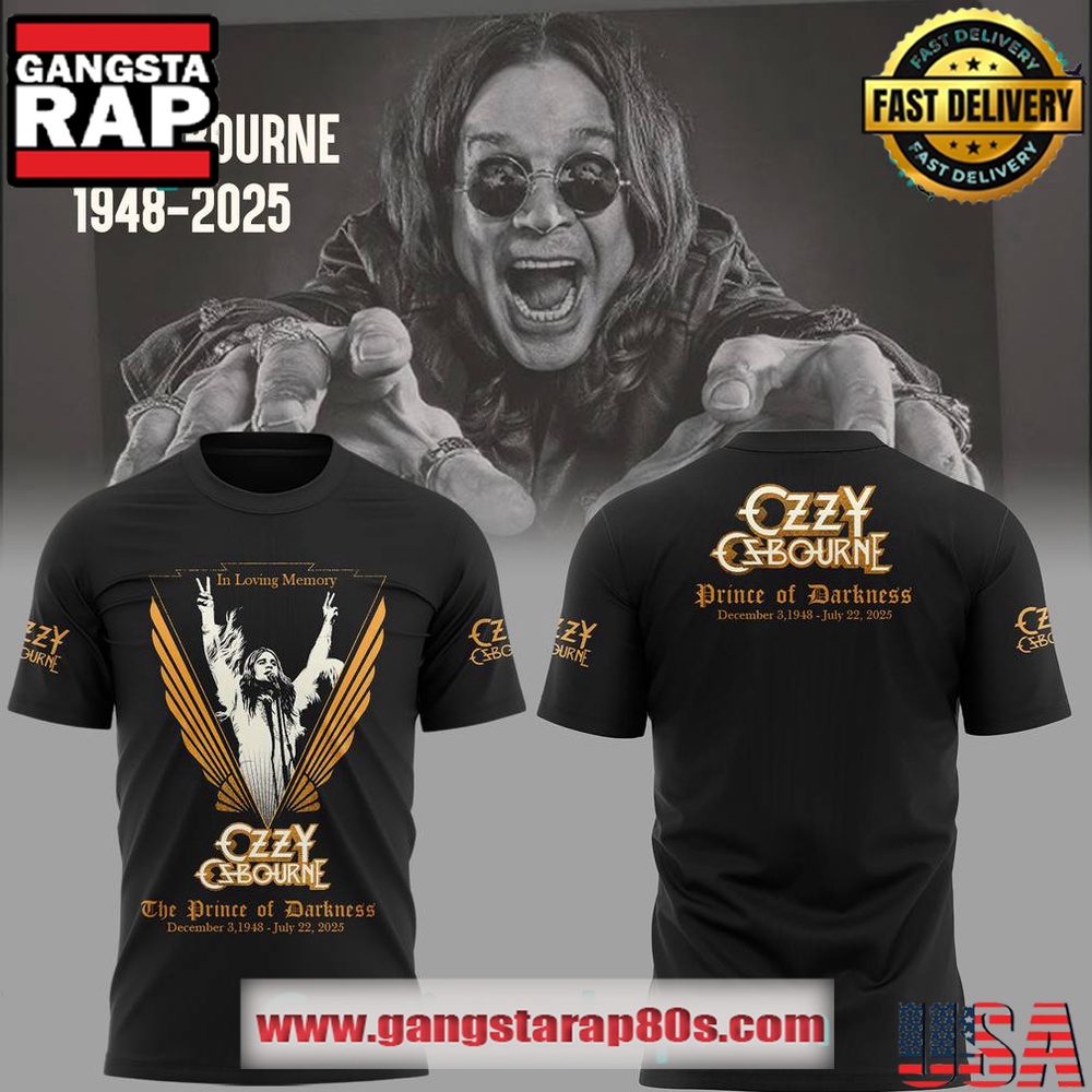 Ozzy Osbourne In Memories of Prince of Darkness Special T Shirt Ozzy Osbourne In Memories of Prince of Darkness Special T Shirt