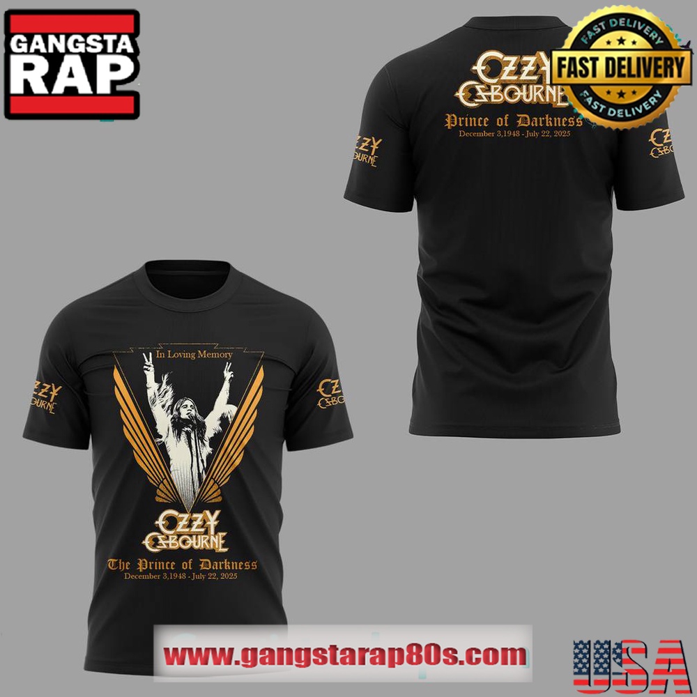 Ozzy Osbourne In Memories of Prince of Darkness Special T Shirt Ozzy Osbourne In Memories of Prince of Darkness Special T Shirt