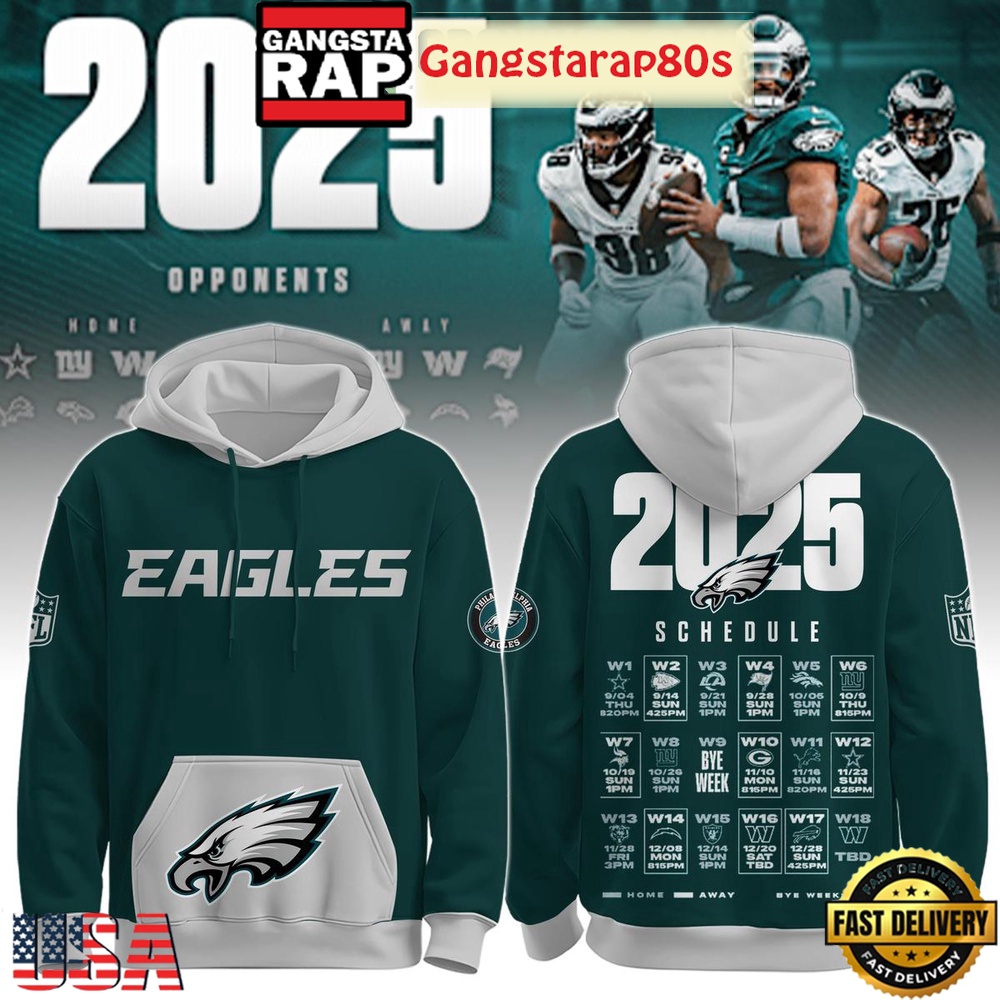 Philadelphia Eagles Schedule Release 2025 Special Hoodie