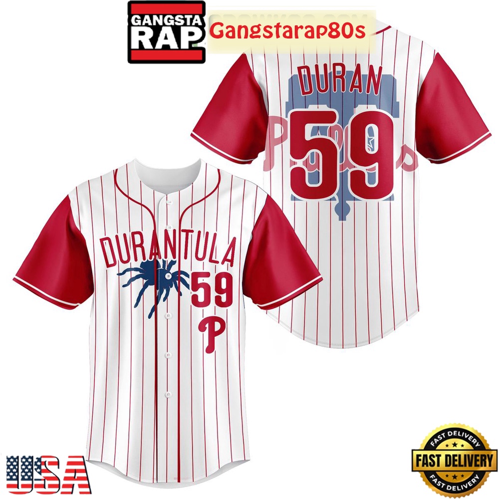 Philadelphia Phillies Durantula 59 White Baseball Jersey Philadelphia Phillies Durantula 59 White Baseball Jersey
