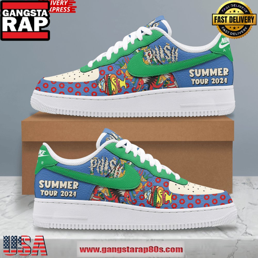 Phish Summer Tour Air Force 1 Sneakers Shoes Phish Summer Tour Air Force 1 Sneakers Shoes