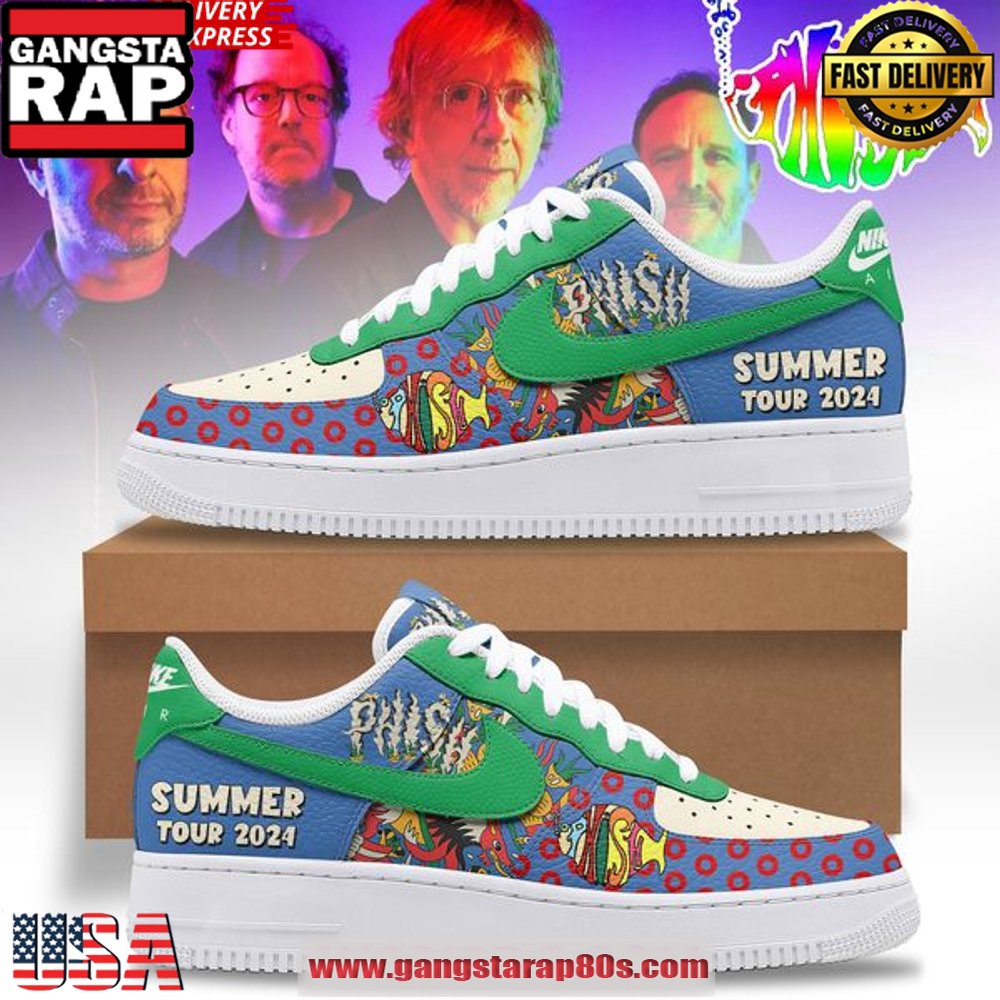 Phish Summer Tour Air Force 1 Sneakers Shoes Phish Summer Tour Air Force 1 Sneakers Shoes