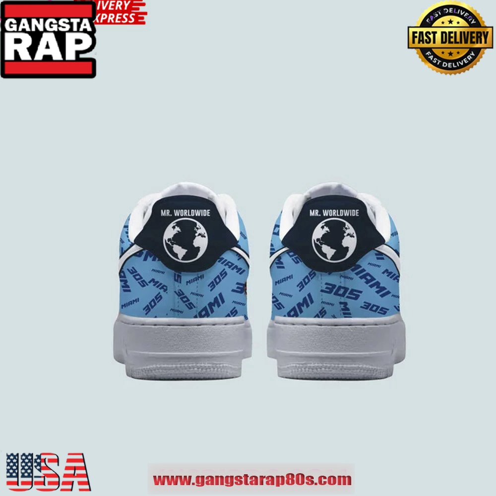 Pitbull Rapper Limited Edition Air Force 1 Sneakers Shoes Pitbull Rapper Limited Edition Air Force 1 Sneakers Shoes