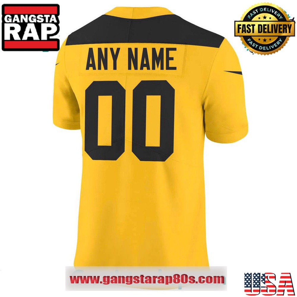 Pittsburgh ST Shirtlers 1994 Gold Throwback ST Shirtl City Legacy Custom Football Jersey Pittsburgh ST Shirtlers 1994 Gold Throwback ST Shirtl City Legacy Custom Football Jersey