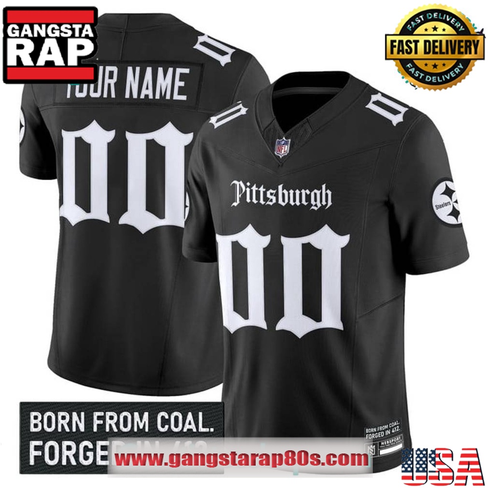 Pittsburgh Steelers ‘Gothic Steel City Edition’ Limited Edition Custom Football Jersey