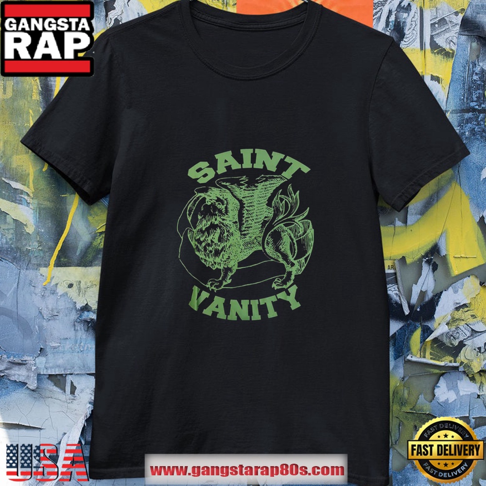 Saint Vanity Green Black T Shirt Saint Vanity Green Black T Shirt