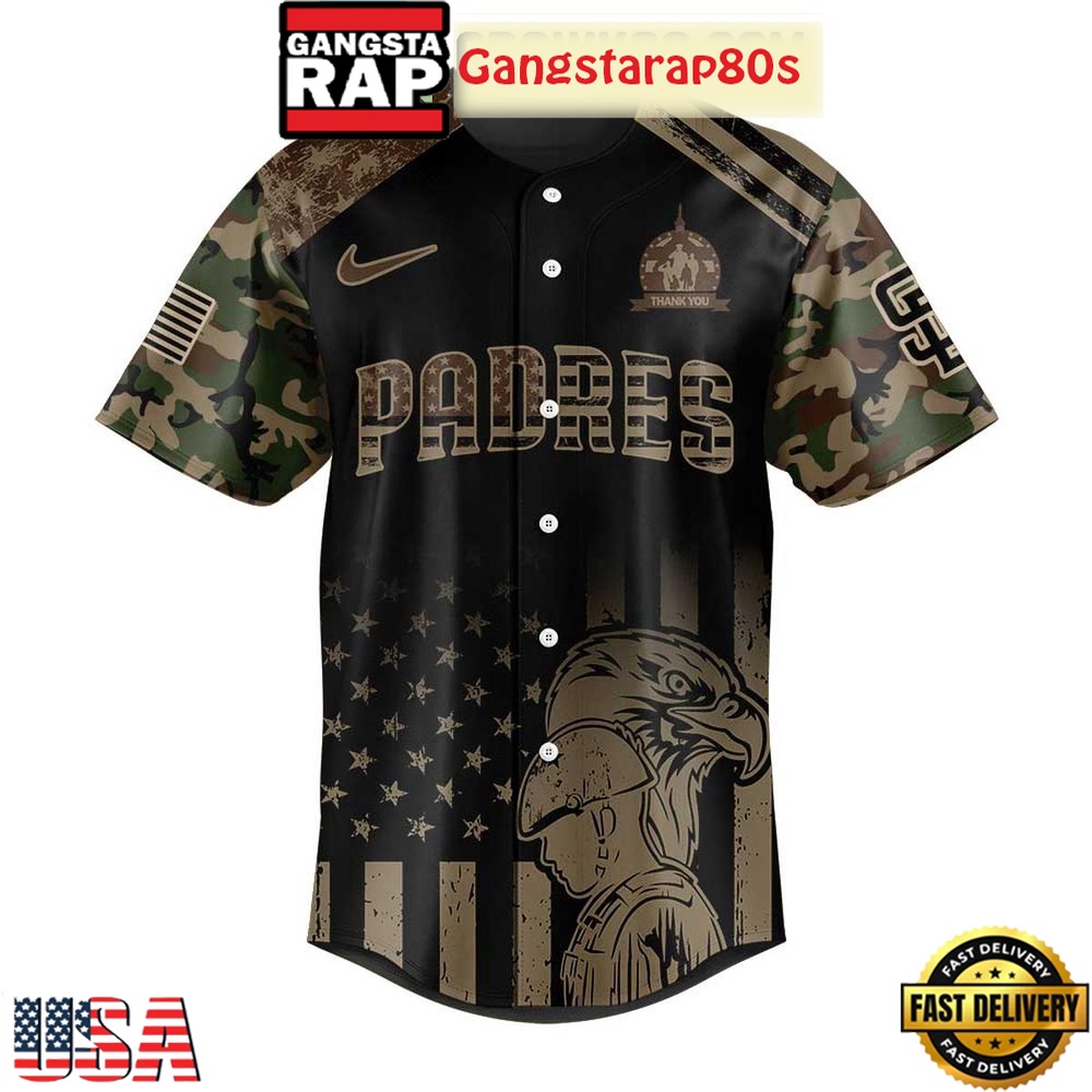 San Diego Padres Celebrating Military Day Special Baseball Jersey