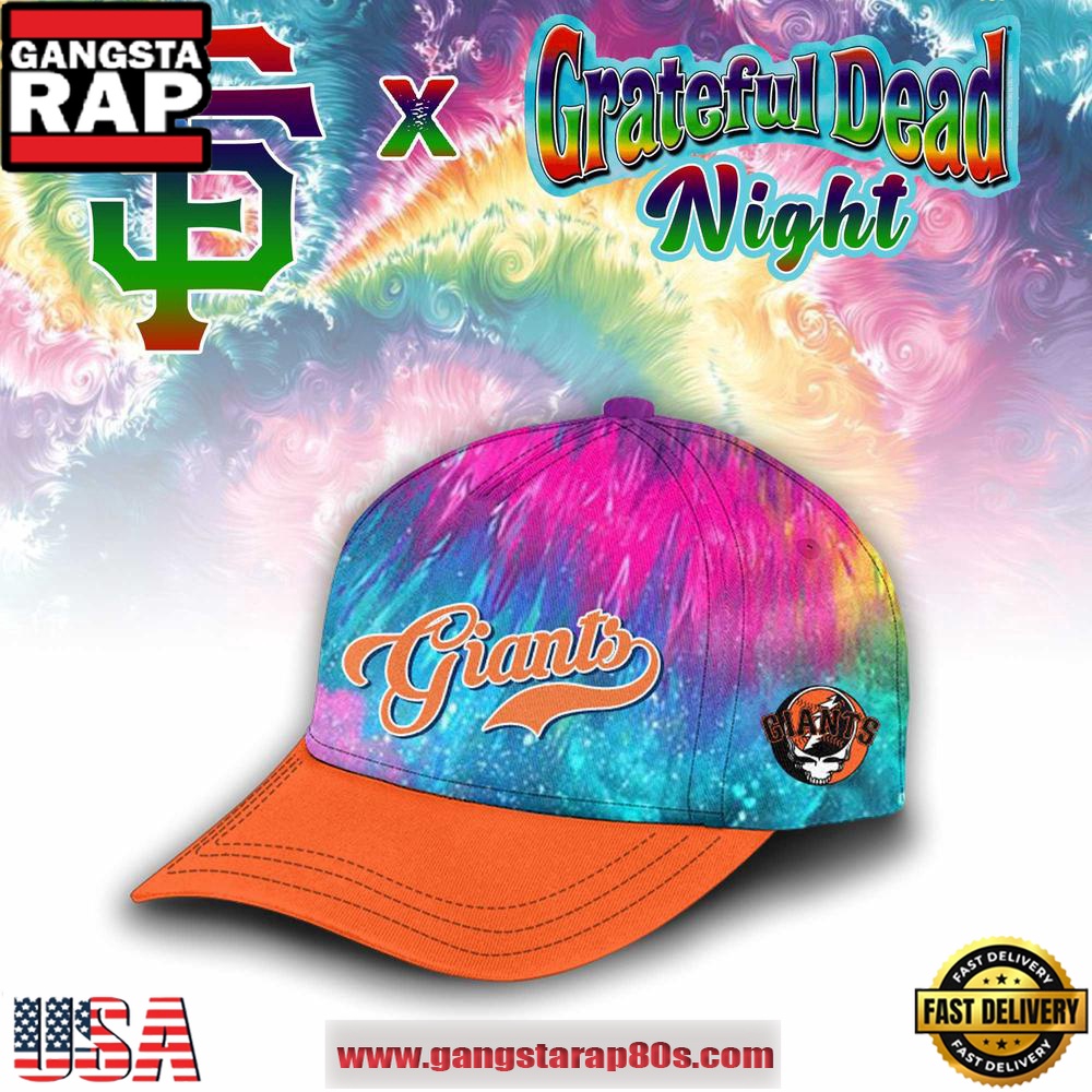San Francisco Giants Grateful Dead Night Limited Edition Tie-Dye Classic Cap Hats