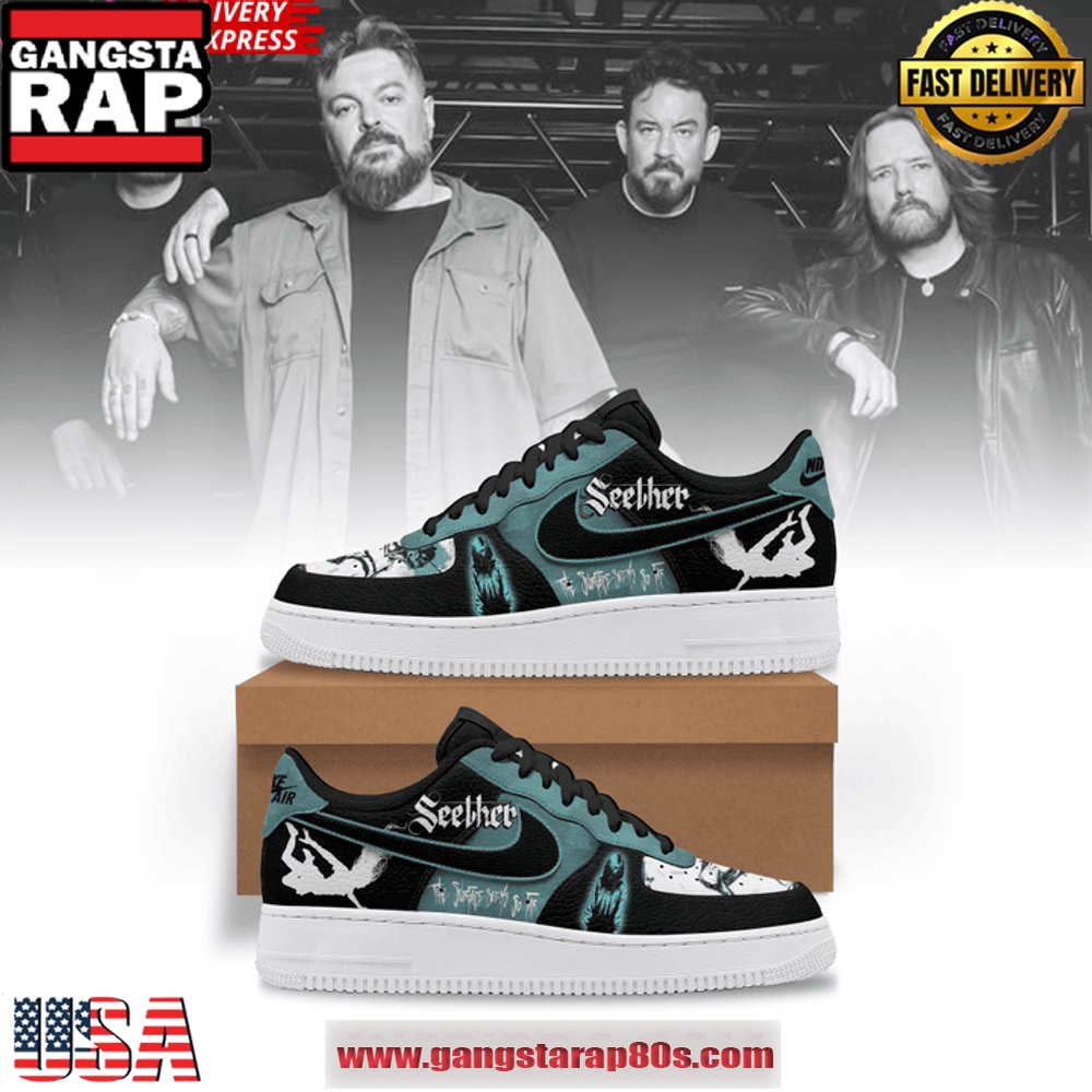 Seether Karma and Effect Limited Edition Air Force 1 Sneakers Shoes Seether Karma and Effect Limited Edition Air Force 1 Sneakers Shoes