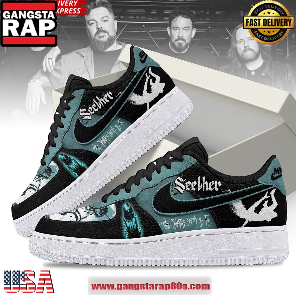 Seether Karma and Effect Limited Edition Air Force 1 Sneakers Shoes Seether Karma and Effect Limited Edition Air Force 1 Sneakers Shoes