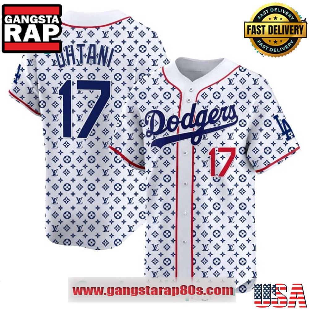 Shohei Ohtani #17 Los Angeles Dodgers x LV Special Design Baseball Jersey Shirt Shohei Ohtani #17 Los Angeles Dodgers x LV Special Design Baseball Jersey Shirt