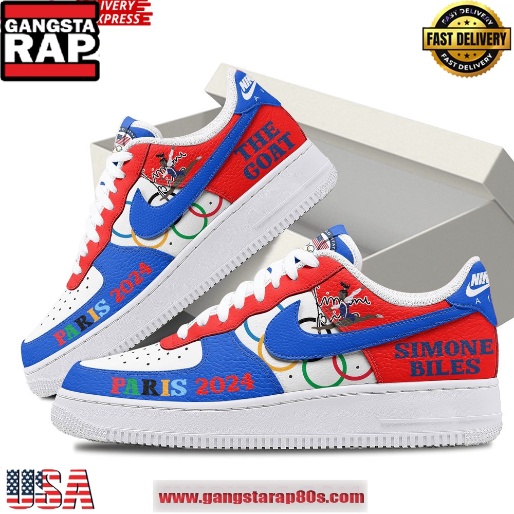 Simone Biles Goat Olympic Paris Nike Air Force 1 Sneakers Shoes