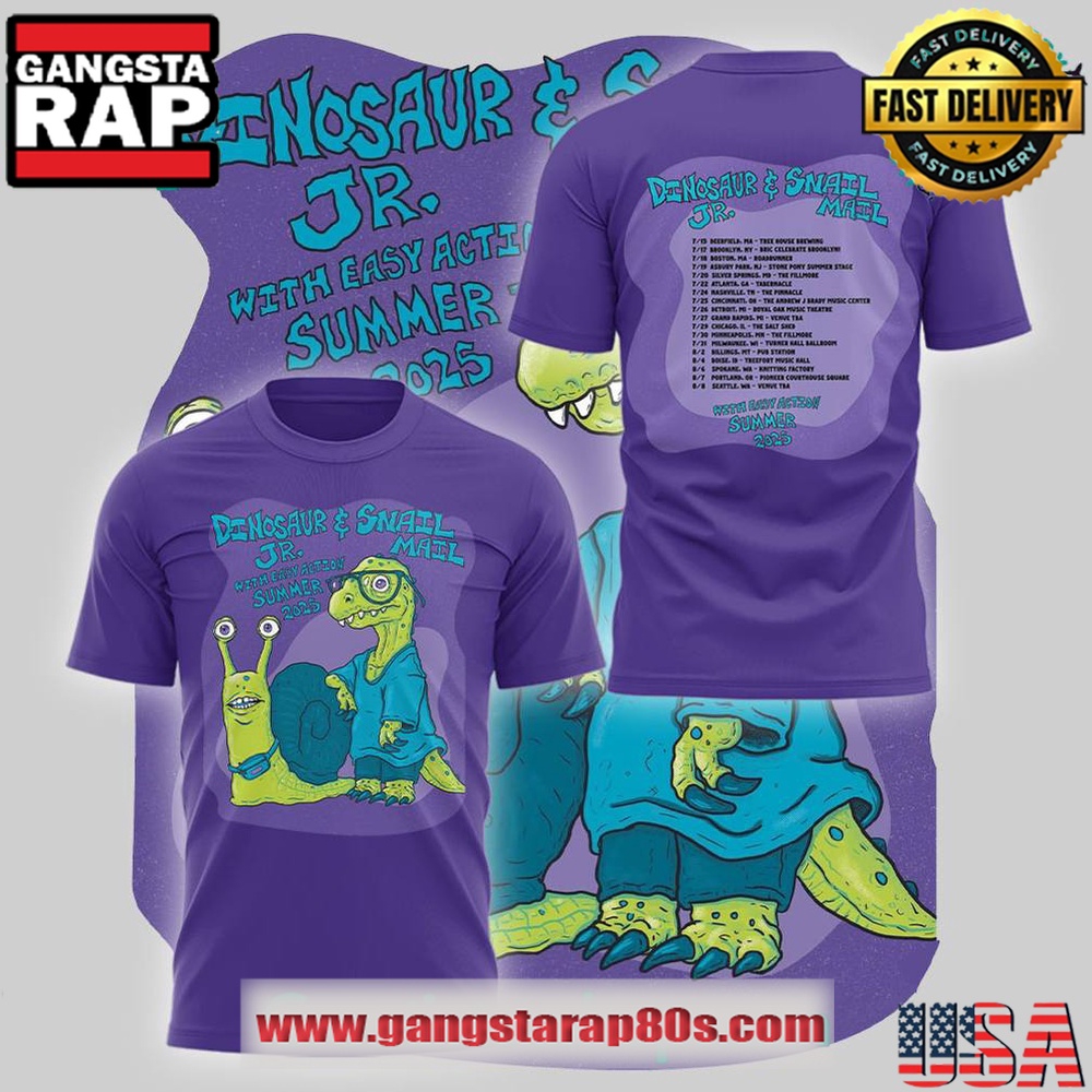 Snail Mail x Dinosaur Jr Tour 2025 Special T Shirt Snail Mail x Dinosaur Jr Tour 2025 Special T Shirt