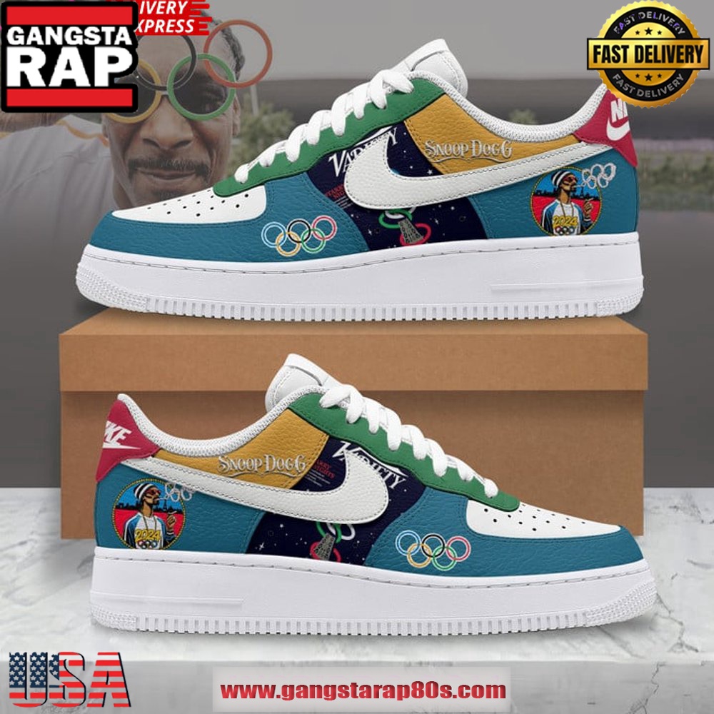 Snoop Dogg Olympic Paris Special Edition Air Force 1 Running Sneakers Shoes