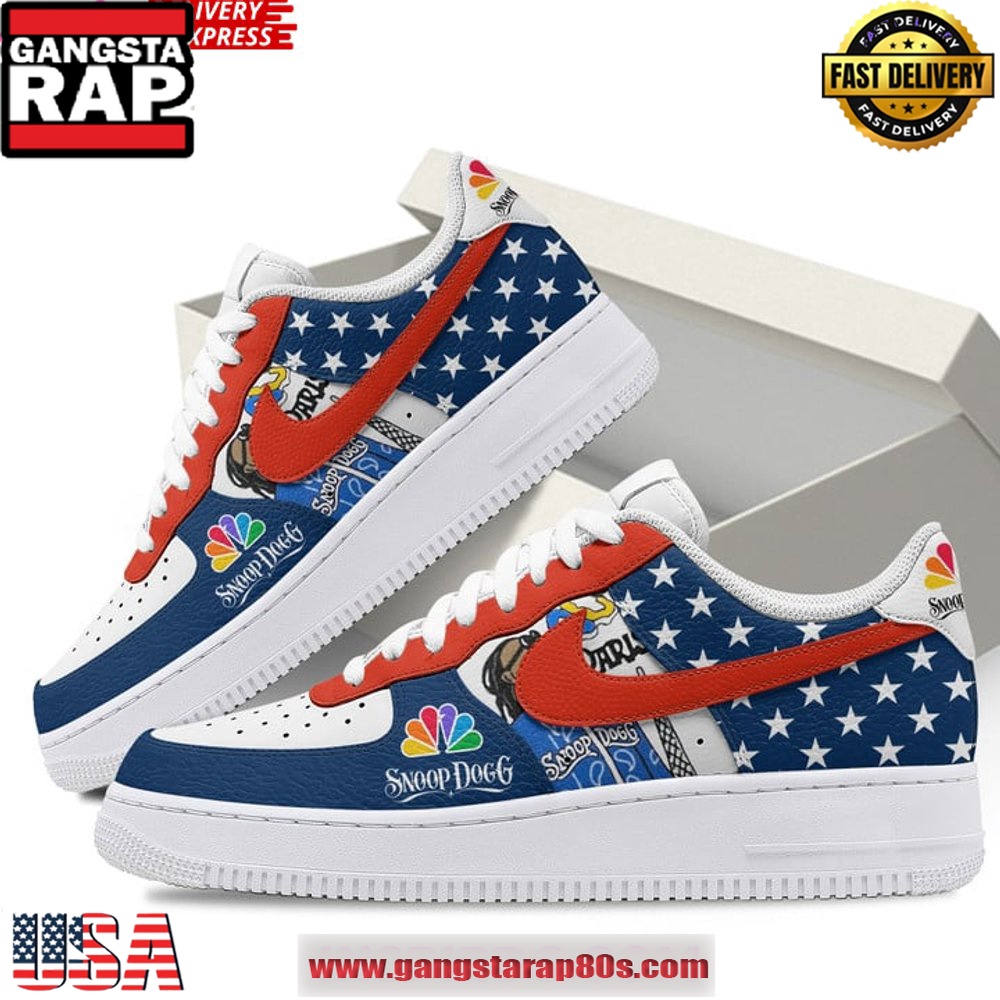Snoop Dogg x Olympic Paris Limited Edition Air Force 1 Running Sneakers Shoes