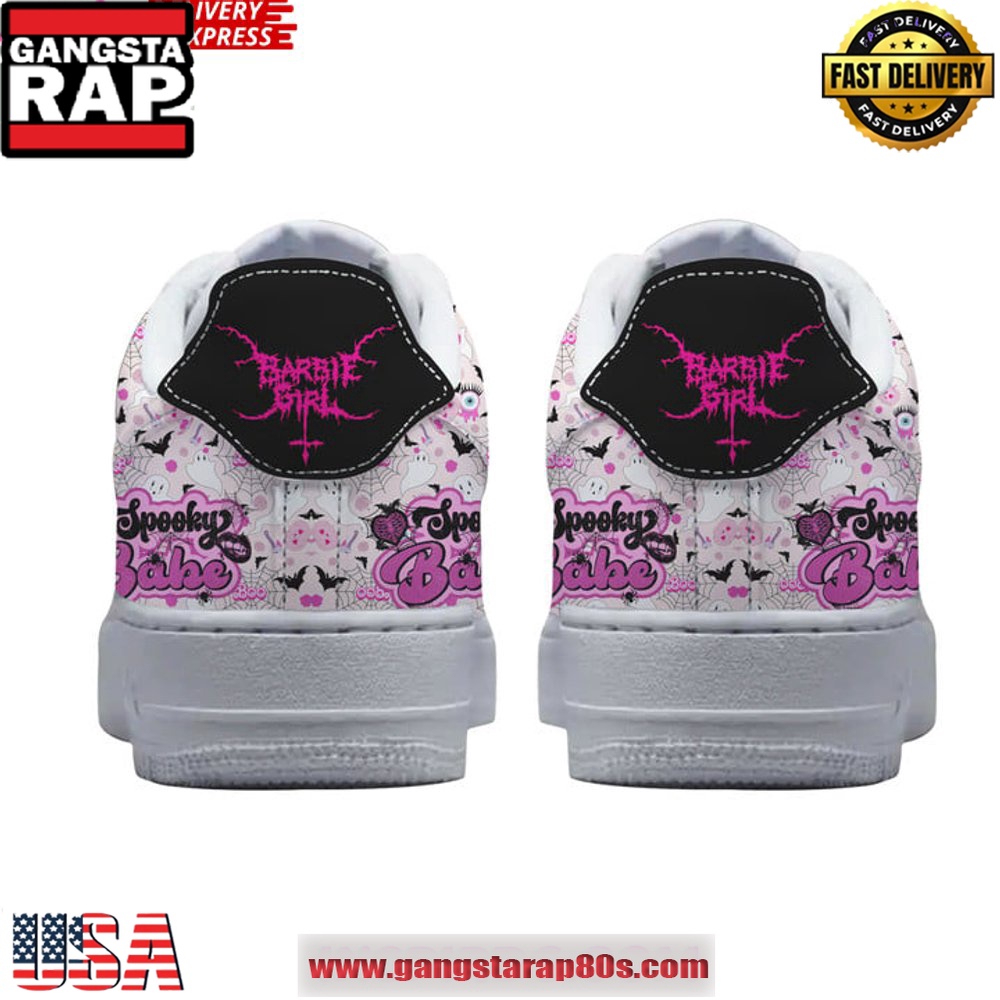 Spooky Barbie Girl Limited Edition Air Force 1 Sneakers Shoes Spooky Barbie Girl Limited Edition Air Force 1 Sneakers Shoes