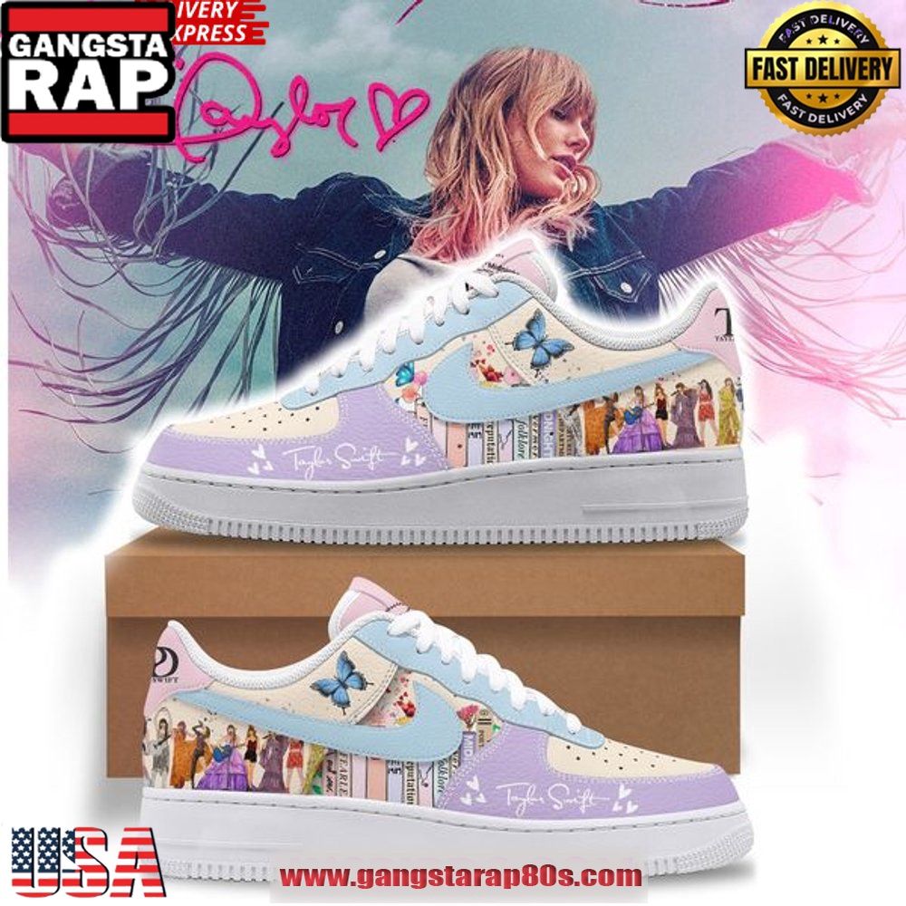 Taylor Swift Butterfly Limited Edition Air Force 1 Running Sneakers Shoes