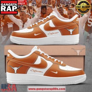Texas Longhorns Football Custom Air Force 1 Sneakers Shoes