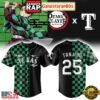 Texas Rangers Tanjiro 25 Demon Slayer Night Limited Edition Baseball Jersey
